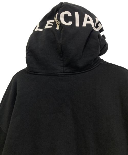 BALENCIAGA（バレンシアガ）BALENCIAGA (バレンシアガ) フードロゴパーカー　528351 TAV37 ブラック サイズ:Mの古着・服飾アイテム