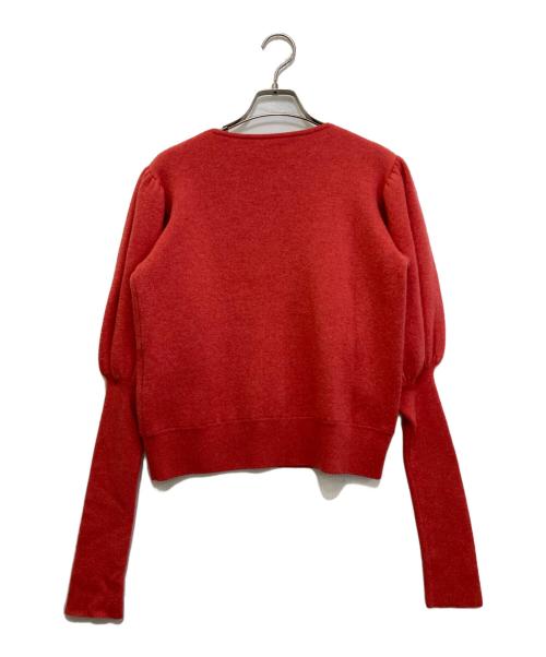 MYLAN（マイラン）MYLAN (マイラン) Bi-Color Puff Sleeve Cashmere Knit Top　MY20AW-KR005 レッド サイズ:不明(実寸をご参考下さい)の古着・服飾アイテム