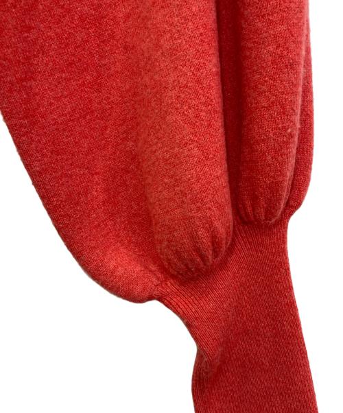 MYLAN（マイラン）MYLAN (マイラン) Bi-Color Puff Sleeve Cashmere Knit Top　MY20AW-KR005 レッド サイズ:不明(実寸をご参考下さい)の古着・服飾アイテム