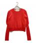 MYLAN（マイラン）の古着「Bi-Color Puff Sleeve Cashmere Knit Top　MY20AW-KR005」｜レッド