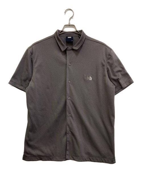 KITH（キス）KITH (キス) Camp Collar Mesh Shirt グレー サイズ:Mの古着・服飾アイテム