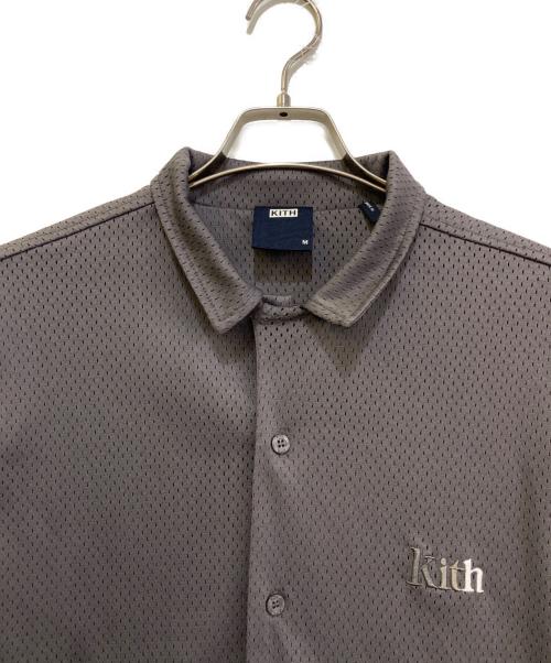 KITH（キス）KITH (キス) Camp Collar Mesh Shirt グレー サイズ:Mの古着・服飾アイテム