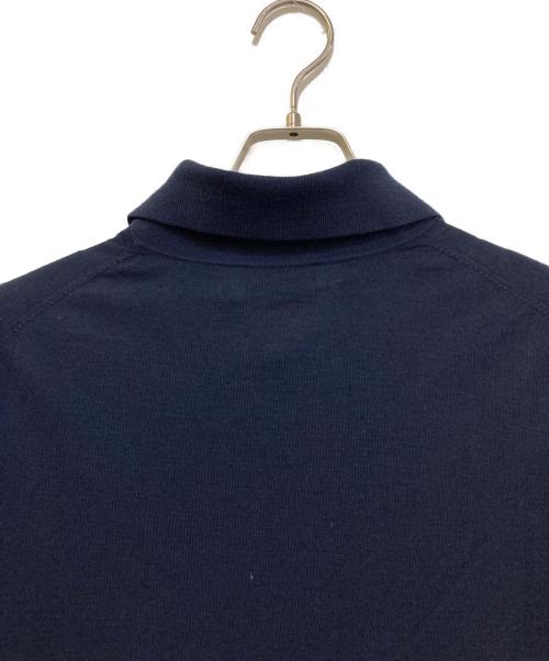 Acne studios（アクネ ストゥディオズ）Acne studios (アクネ ストゥディオズ) ウールニットポロシャツ ネイビー サイズ:Lの古着・服飾アイテム