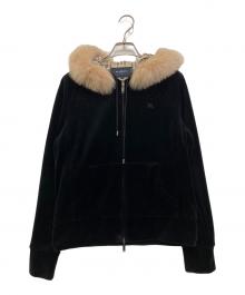 BURBERRY LONDON（バーバリーロンドン）の古着「ファー付きパーカー」｜ブラック