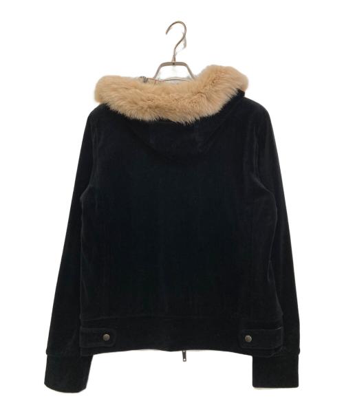 BURBERRY LONDON（バーバリーロンドン）BURBERRY LONDON (バーバリーロンドン) ファー付きパーカー ブラック サイズ:2の古着・服飾アイテム