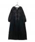 sara mallika（サラマリカ）の古着「COTTON FLOWER PATCHWORK DRESS　020432SA1」｜ブラック