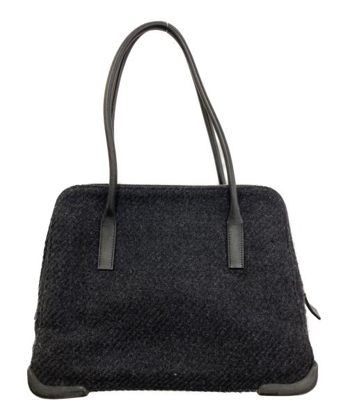 PRADA（プラダ）PRADA (プラダ) ウール×レザートートバッグ　B9497 グレーの古着・服飾アイテム