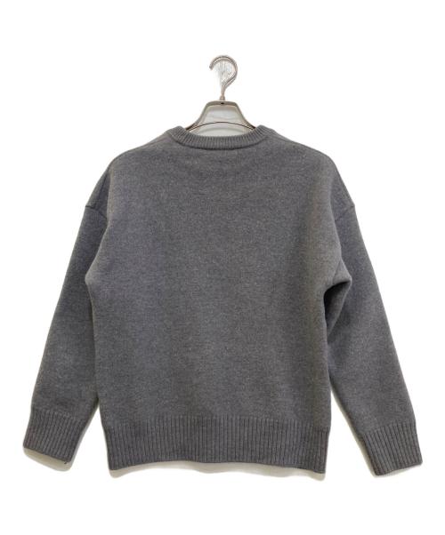 ami（アミ）ami (アミ) ハートロゴニット　UKS002.018 グレー サイズ:Mの古着・服飾アイテム