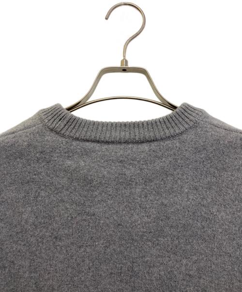 ami（アミ）ami (アミ) ハートロゴニット　UKS002.018 グレー サイズ:Mの古着・服飾アイテム
