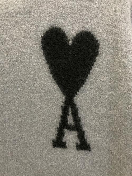 ami（アミ）ami (アミ) ハートロゴニット　UKS002.018 グレー サイズ:Mの古着・服飾アイテム