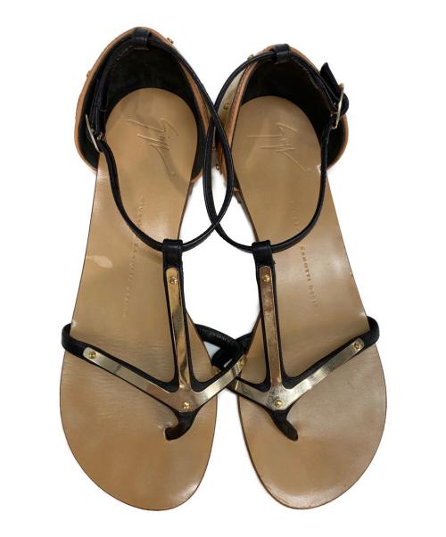 GIUSEPPE ZANOTTI（ジュゼッペザノッティ）GIUSEPPE ZANOTTI (ジュゼッペザノッティ) ストラップサンダル ベージュ サイズ:38の古着・服飾アイテム
