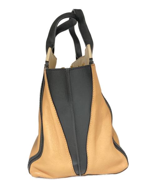 Chloe（クロエ）Chloe (クロエ) Alison Tote Bag ブラック×ベージュの古着・服飾アイテム