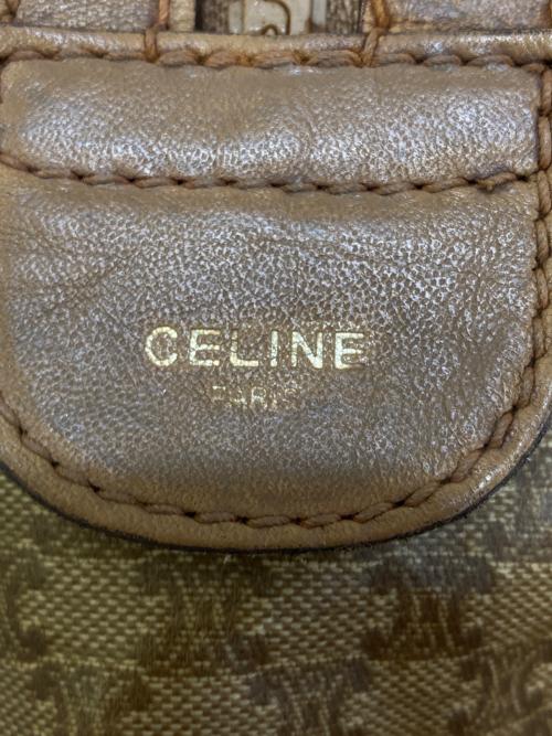 CELINE（セリーヌ）CELINE (セリーヌ) マカダム柄ミニボストンバッグ ブラウンの古着・服飾アイテム