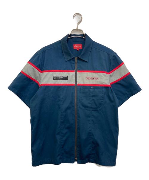 SUPREME（シュプリーム）SUPREME (シュプリーム) Zip Up Work Shirt ネイビー サイズ:Mの古着・服飾アイテム