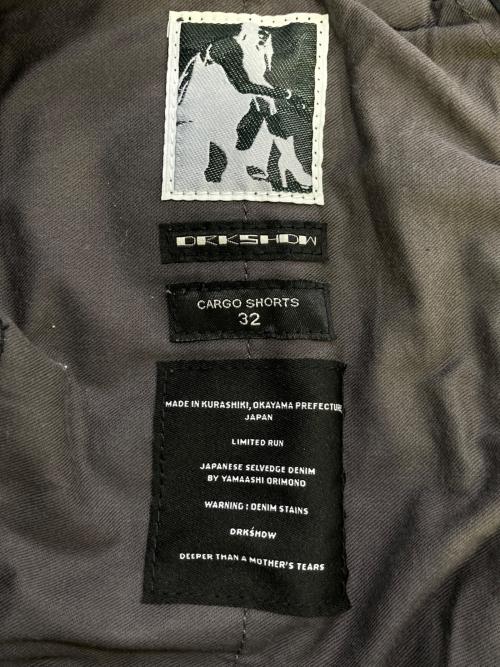 RICK OWENS DRKSHDW（リックオウエンス ダークシャドウ）RICK OWENS DRKSHDW (リックオウエンス ダークシャドウ) Denim Cargo Shorts DL01B7391-BLKGJP ブラック サイズ:32の古着・服飾アイテム