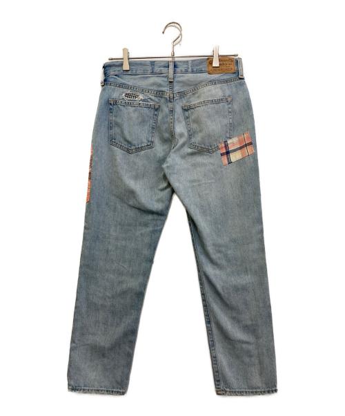 POLO RALPH LAUREN（ポロ・ラルフローレン）POLO RALPH LAUREN (ポロ・ラルフローレン) パッチワークデニムパンツ インディゴ サイズ:25の古着・服飾アイテム