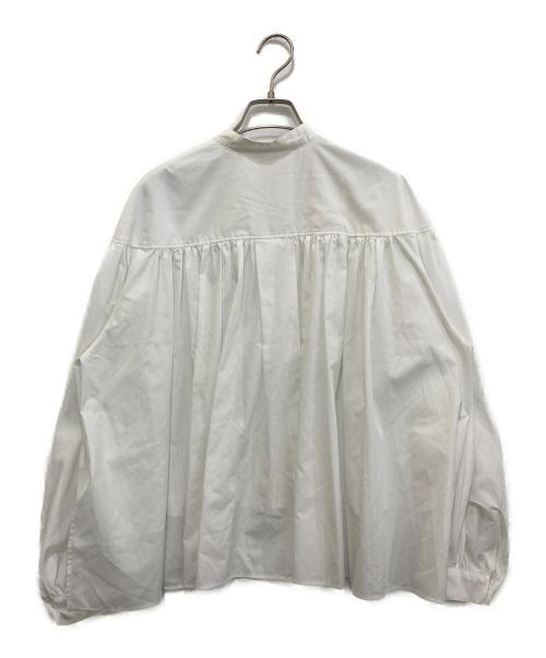 LE PHIL（ル フィル）LE PHIL (ル フィル) ブロードギャザーブラウス ホワイト サイズ:Fの古着・服飾アイテム