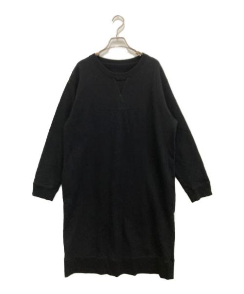 MM6 Maison Margiela（エムエムシックスメゾンマルジェラ）MM6 Maison Margiela (エムエムシックスメゾンマルジェラ) スウェットワンピース　S32CU0018 ブラック サイズ:XSの古着・服飾アイテム