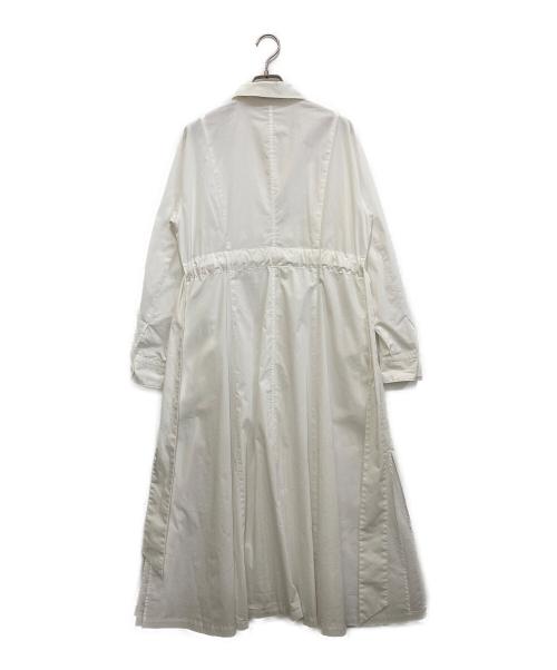 ESTNATION（エストネーション）ESTNATION (エストネーション) ウエストリボンシャツワンピース ホワイト サイズ:38の古着・服飾アイテム