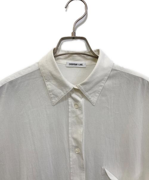 EVERYDAY I LIKE.（エヴリデイ アイ ライク）EVERYDAY I LIKE. (エヴリデイ アイ ライク) Cotton Sheer Wash シャツ ホワイト サイズ:不明(実寸をご参考下さい)の古着・服飾アイテム