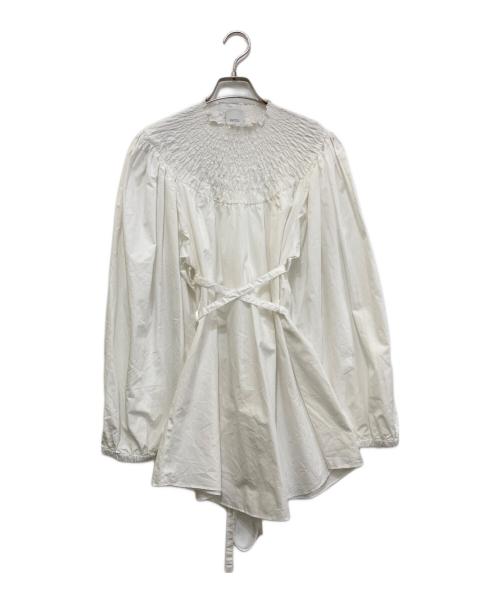 patou（パトゥ）patou (パトゥ) タイウエスト ブラウス ホワイト サイズ:36の古着・服飾アイテム