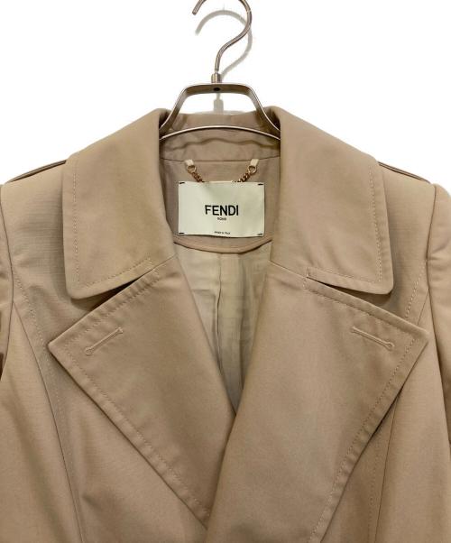 FENDI（フェンディ）FENDI (フェンディ) ロゴバックル トレンチコート ベージュ サイズ:36の古着・服飾アイテム