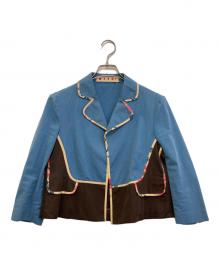 MARNI（マルニ）の古着「フラワーパピングジャケット」｜ブルー