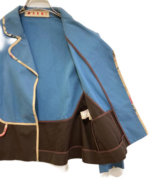 MARNI（マルニ）MARNI (マルニ) フラワーパピングジャケット ブルー サイズ:42の古着・服飾アイテム