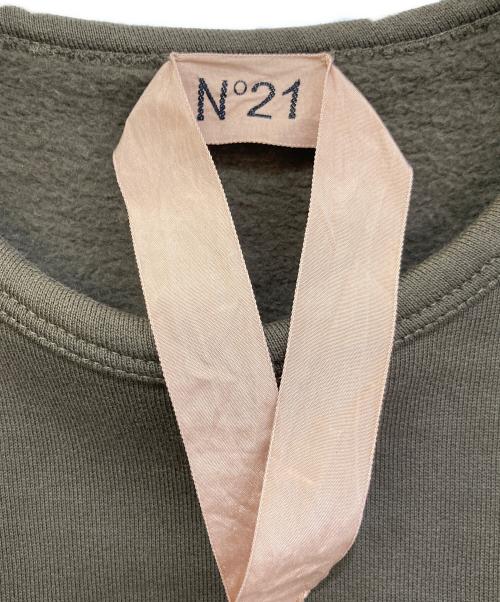 N°21（ヌメロヴェントゥーノ）N°21 (ヌメロヴェントゥーノ) ロゴ半袖スウェット ブラウン サイズ:36の古着・服飾アイテム