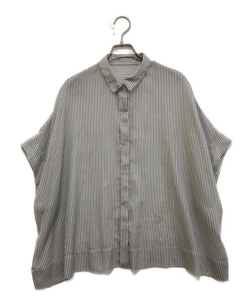JOURNAL STANDARD（ジャーナルスタンダード）JOURNAL STANDARD (ジャーナルスタンダード) シアーコードストライプシャツ グレー サイズ:実寸参照の古着・服飾アイテム