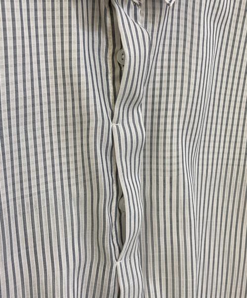 JOURNAL STANDARD（ジャーナルスタンダード）JOURNAL STANDARD (ジャーナルスタンダード) シアーコードストライプシャツ グレー サイズ:実寸参照の古着・服飾アイテム
