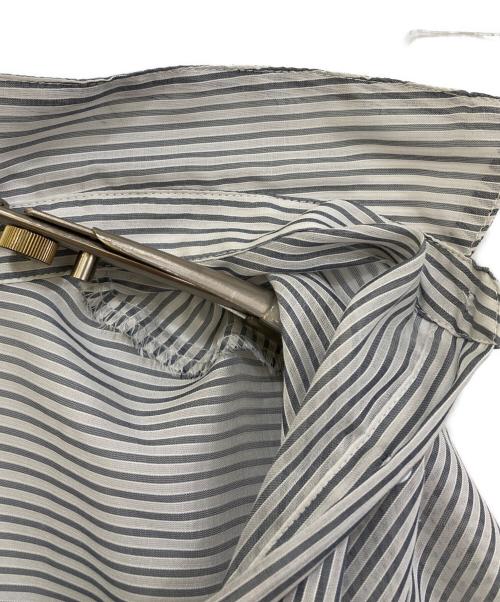 JOURNAL STANDARD（ジャーナルスタンダード）JOURNAL STANDARD (ジャーナルスタンダード) シアーコードストライプシャツ グレー サイズ:実寸参照の古着・服飾アイテム