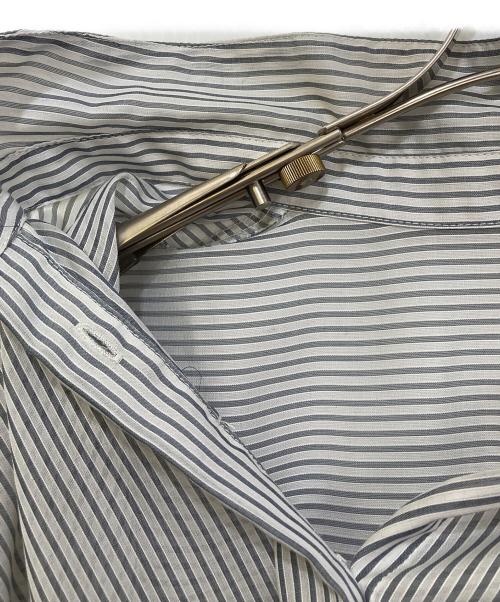 JOURNAL STANDARD（ジャーナルスタンダード）JOURNAL STANDARD (ジャーナルスタンダード) シアーコードストライプシャツ グレー サイズ:実寸参照の古着・服飾アイテム