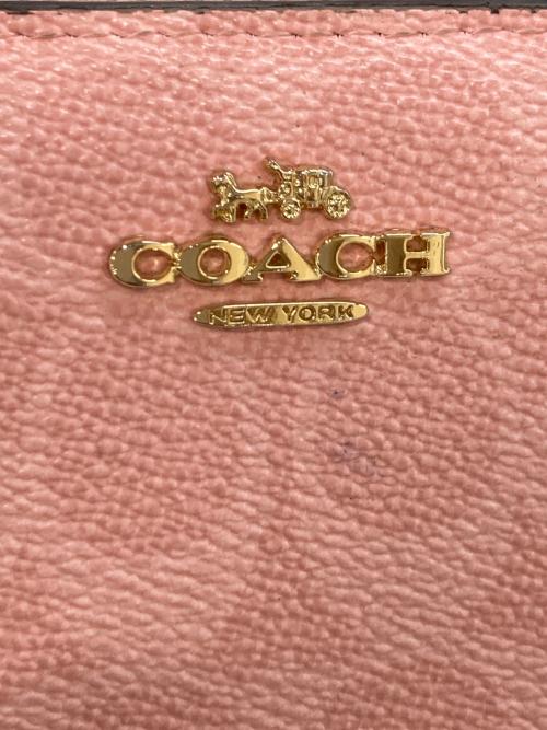 COACH（コーチ）COACH (コーチ) シグネチャーラウンドジップウォレット　CW778 ピンクの古着・服飾アイテム