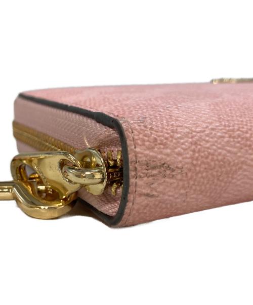 COACH（コーチ）COACH (コーチ) シグネチャーラウンドジップウォレット　CW778 ピンクの古着・服飾アイテム