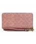 COACH (コーチ) シグネチャーラウンドジップウォレット　CW778 ピンク：8000円