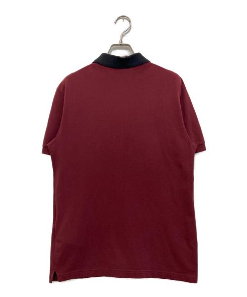 PRADA（プラダ）PRADA (プラダ) ラバーロゴポロシャツ レッド サイズ:Mの古着・服飾アイテム