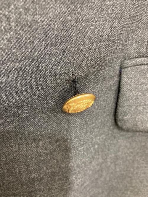 Burberry's（バーバリーズ）Burberry's (バーバリーズ) 金釦ダブルジャケット グレー サイズ:9の古着・服飾アイテム
