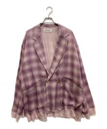 DISCOVERED（ディスカバード）の古着「OMBRE CHECK JACKET」｜パープル