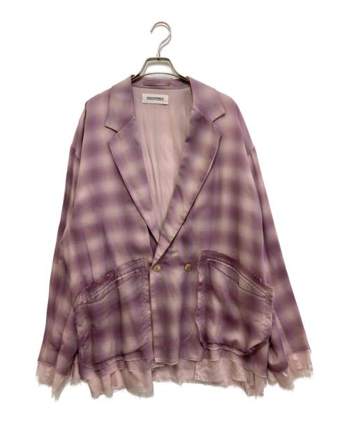 DISCOVERED（ディスカバード）DISCOVERED (ディスカバード) OMBRE CHECK JACKET パープル サイズ:不明(実寸をご参考下さい)の古着・服飾アイテム