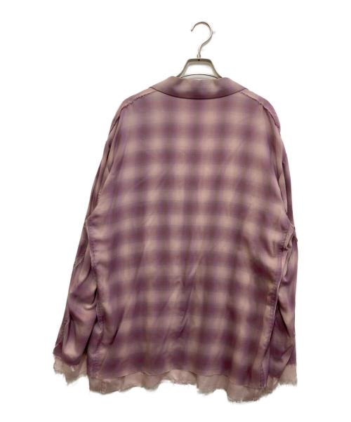 DISCOVERED（ディスカバード）DISCOVERED (ディスカバード) OMBRE CHECK JACKET パープル サイズ:不明(実寸をご参考下さい)の古着・服飾アイテム