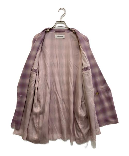 DISCOVERED（ディスカバード）DISCOVERED (ディスカバード) OMBRE CHECK JACKET パープル サイズ:不明(実寸をご参考下さい)の古着・服飾アイテム