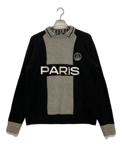Paris Saint-Germain（パリサンジェルマン）Paris Saint-Germain (パリサンジェルマン) JP PARIS RE:KNIT グレー サイズ:Mの古着・服飾アイテム