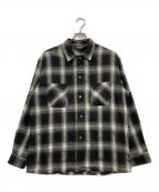 TOWN CRAFTタウンクラフト）の古着「60`s 復刻 オンブレチェックシャツ」｜ブラック