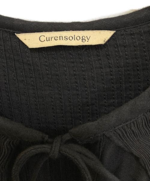 Curensology（カレンソロジー）Curensology (カレンソロジー) ハンドスモッキングワンピース ブラック サイズ:Ｆの古着・服飾アイテム