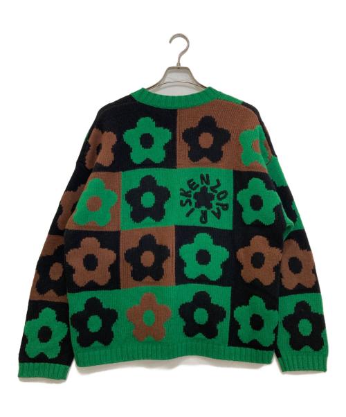 KENZO（ケンゾー）KENZO (ケンゾー) BOKE CHECKERBOARD JUMPERニット　FD65PU4043CH グリーン サイズ:Ｌの古着・服飾アイテム