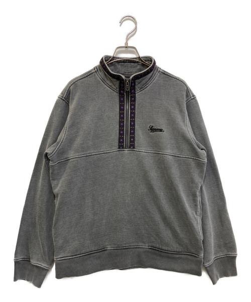 SUPREME（シュプリーム）SUPREME (シュプリーム) Overdyed Half Zip SweatShirt グレー サイズ:Sの古着・服飾アイテム