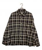 TIGHTBOOTH PRODUCTIONタイトブースプロダクション）の古着「PLAID L/S SHIRT」｜ブラック
