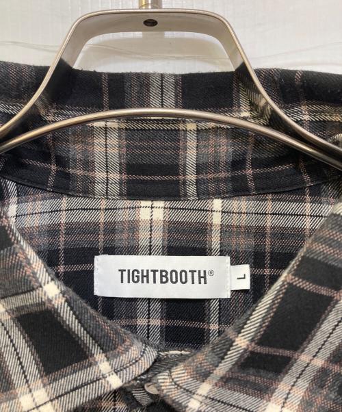 TIGHTBOOTH PRODUCTION（タイトブースプロダクション）TIGHTBOOTH PRODUCTION (タイトブースプロダクション) PLAID L/S SHIRT ブラック サイズ:Ｌの古着・服飾アイテム