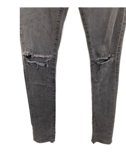 Saint Laurent Paris（サンローランパリ）Saint Laurent Paris (サンローランパリ) クラッシュスキニーデニムパンツ ブラック サイズ:27の古着・服飾アイテム
